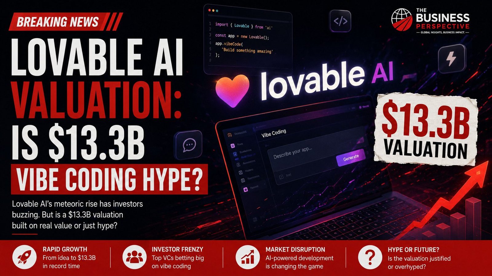 Lovable AI valuation hits $13.3 billion — vibe coding startup funding 2026