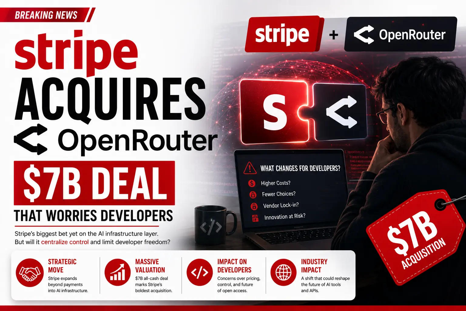 Stripe acquires OpenRouter for $7 billion — AI infrastructure deal 2026