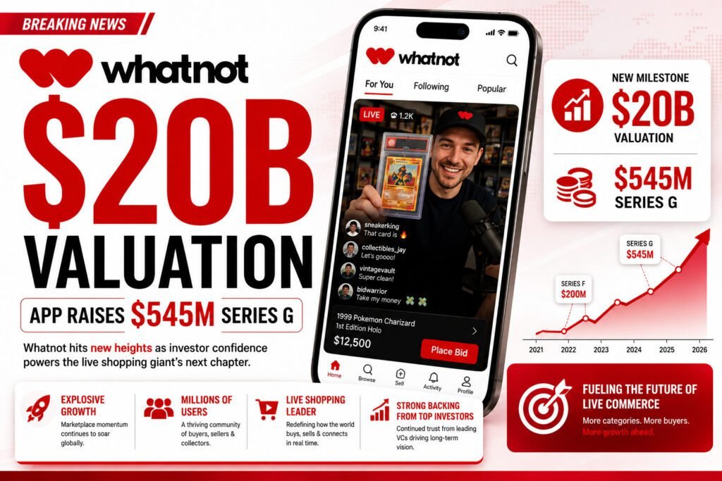 Whatnot $20B Valuation: App Raises $545M Series G Whatnot $20B Valuation