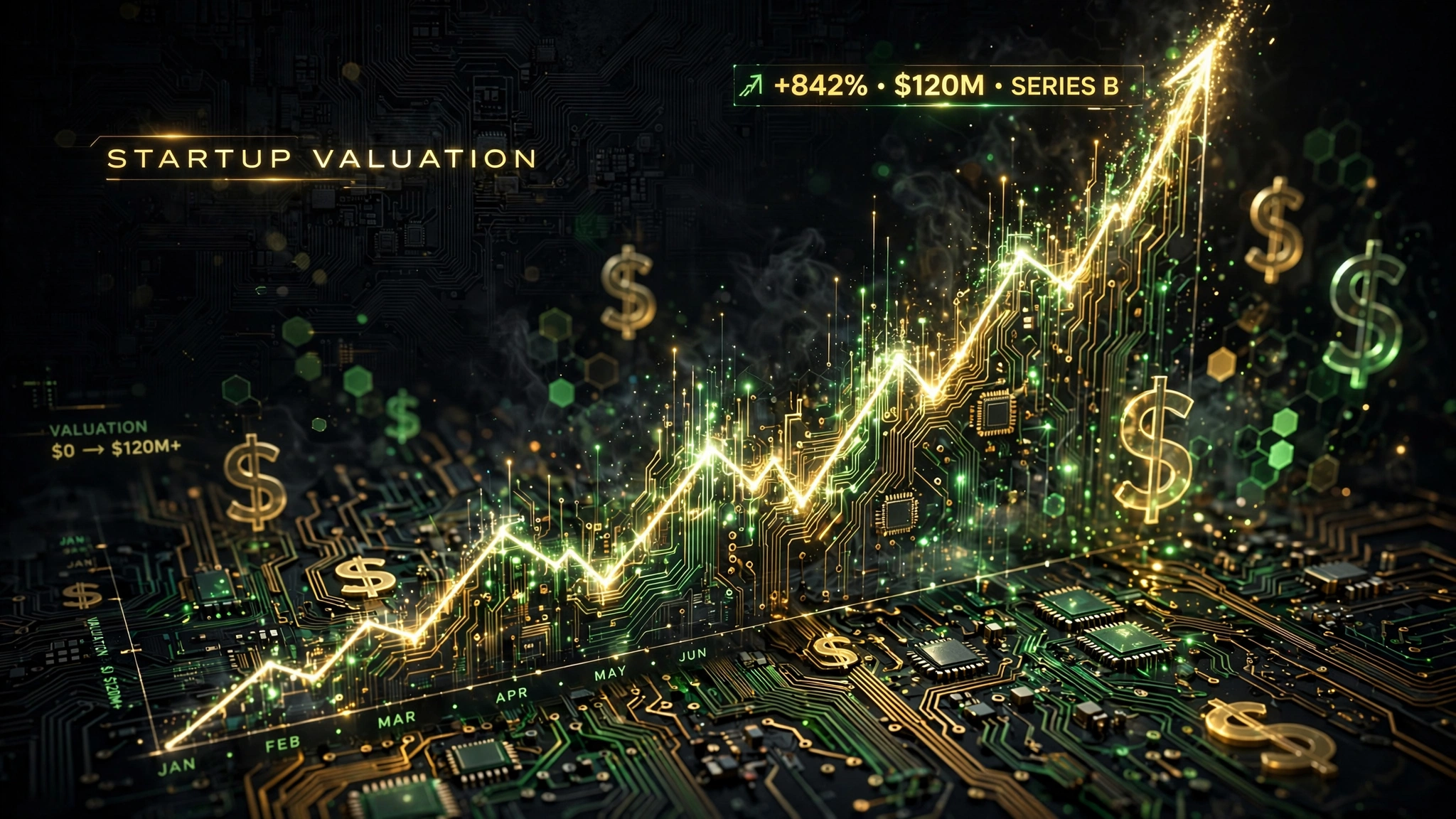 AI startup valuation chart showing Lovable AI growth from $6.6B to $13.3B